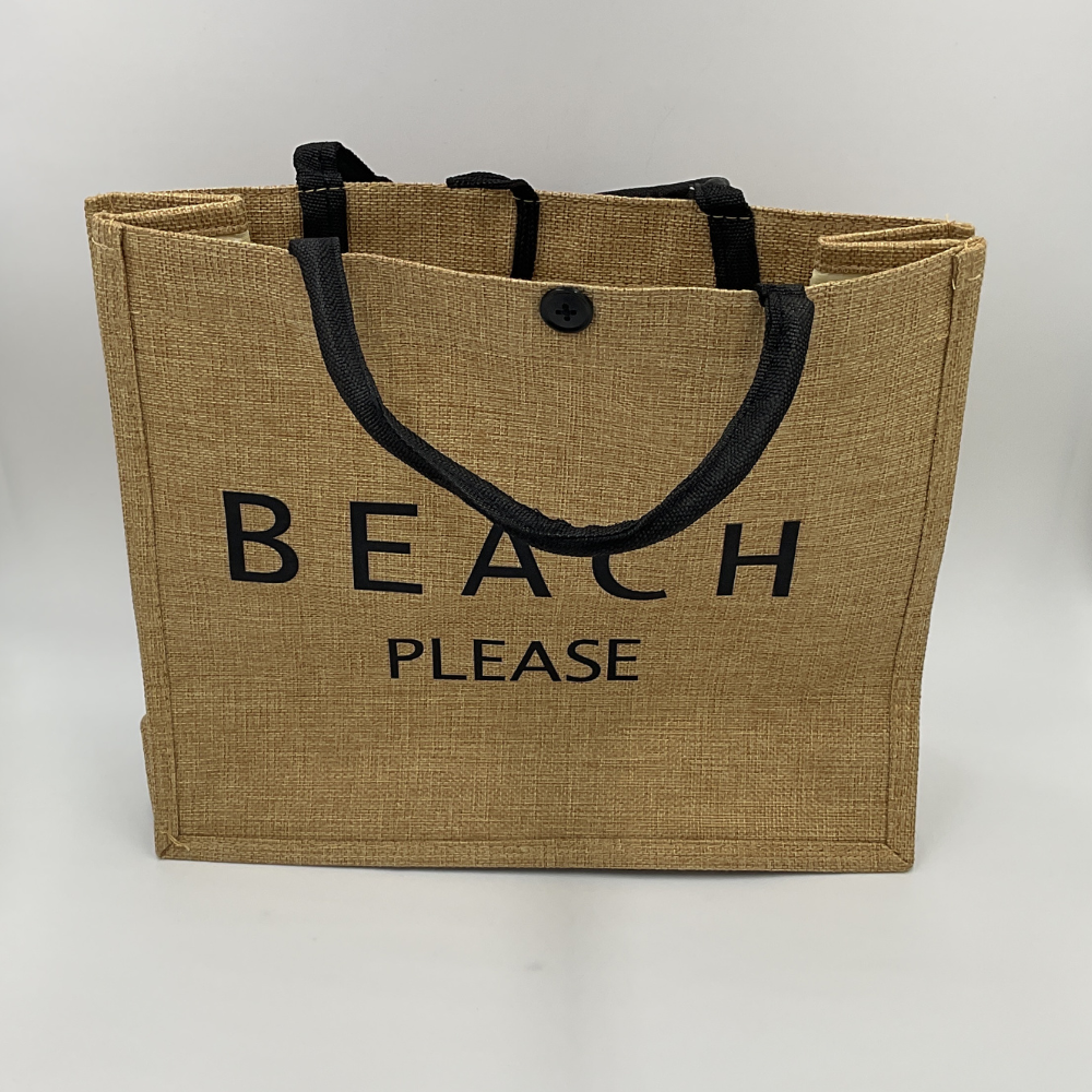 Take Me To The Beach - Burlap Beach Bag