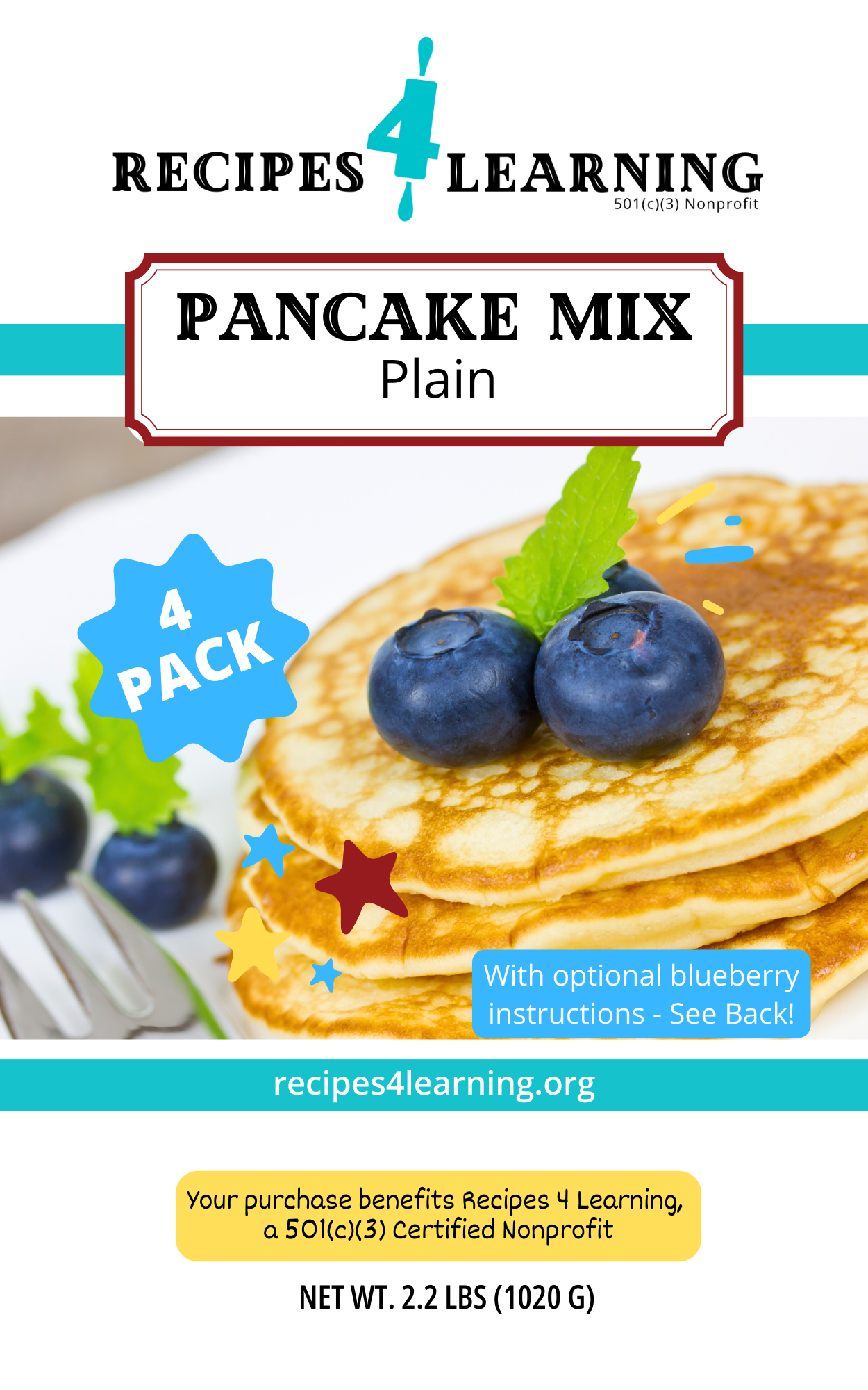 Recipes 4 Learning Pancake Mix - Plain