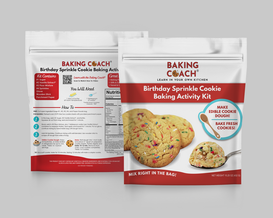 Baking Coach Edible Cookie Dough Kit - Birthday Sprinkle