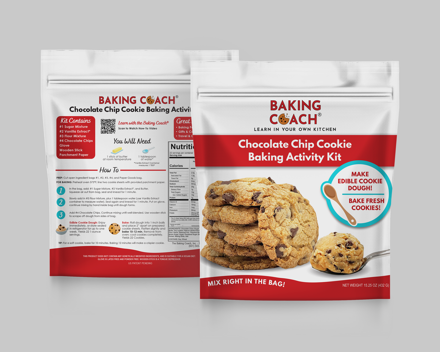 Baking Coach Edible Cookie Dough Kit - Chocolate Chip