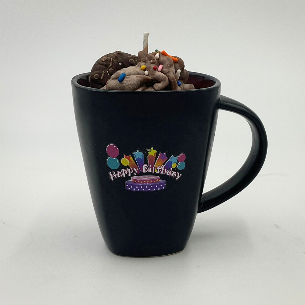 Anico's Candles - Happy Birthday Mug (black)